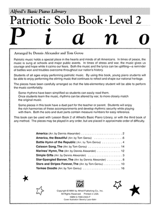 Alfred's Basic Piano Library: Patriotic Solo Book 2