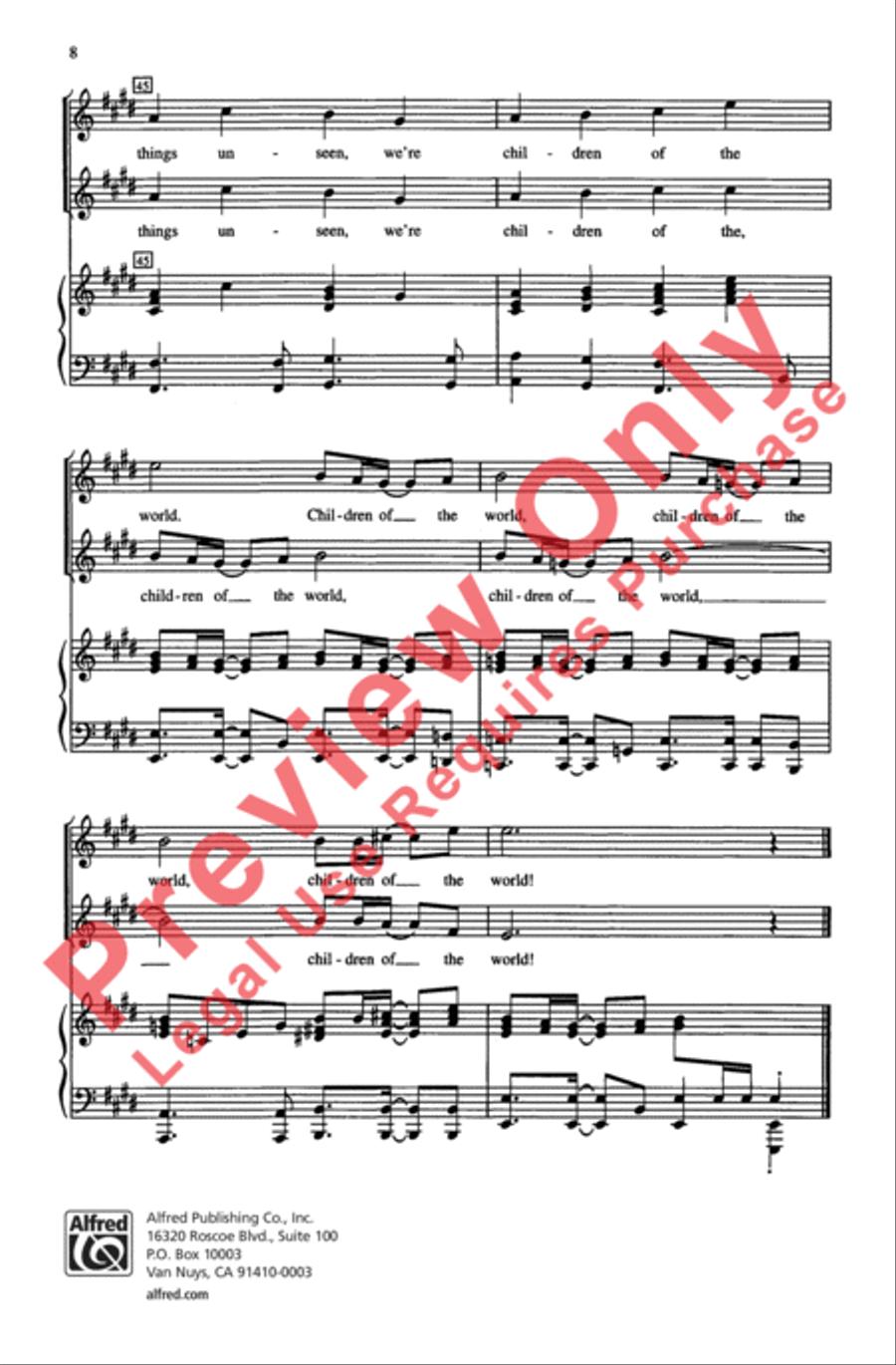 Children of the World 2-Part scores gallery preview page 8