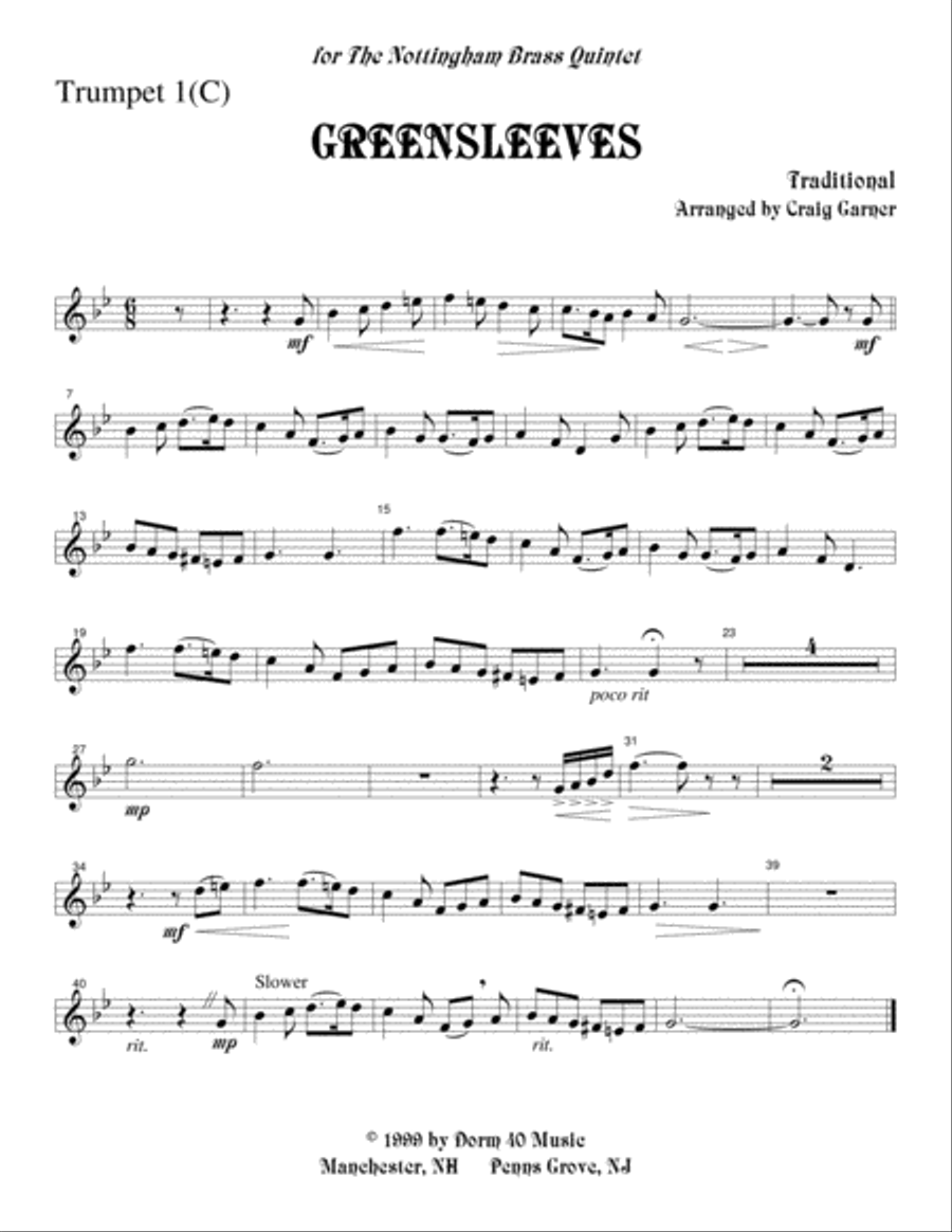 Greensleeves Brass Ensemble scores gallery preview page 5