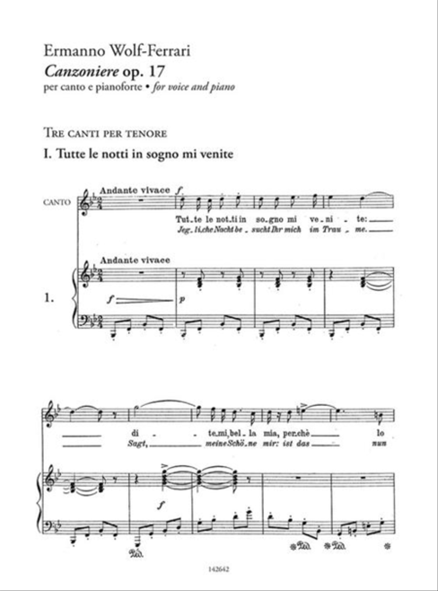 Canzoniere Op. 17 Canzoniere Op. 17 Tenor Voice scores gallery preview page 4