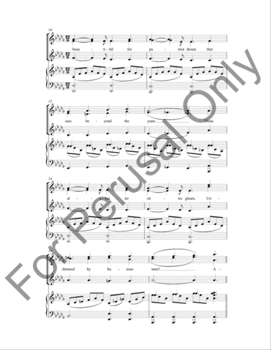 America the Beautiful (Choral Score) SSA scores gallery preview page 6