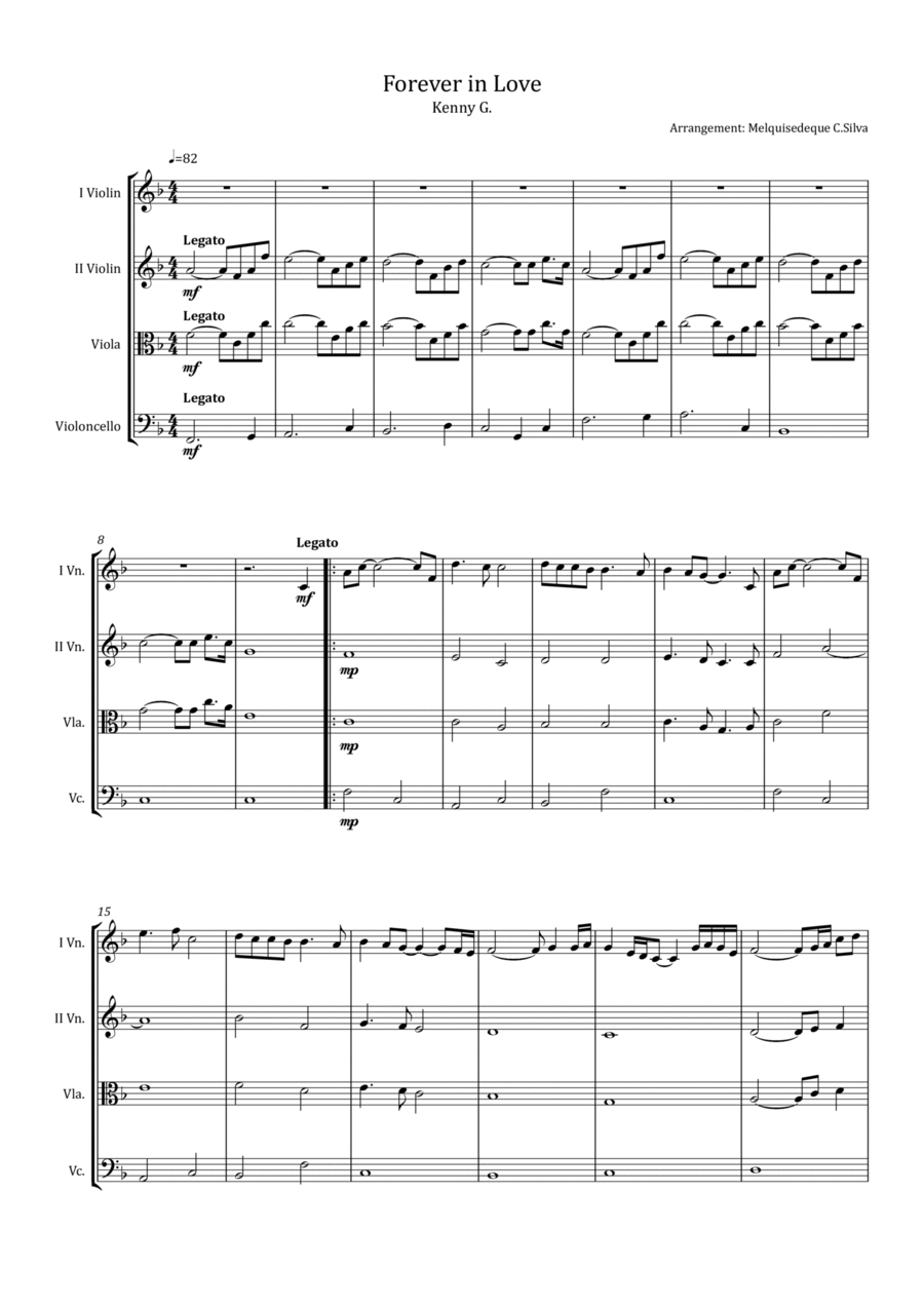 Forever In Love String Trio scores gallery preview page 1