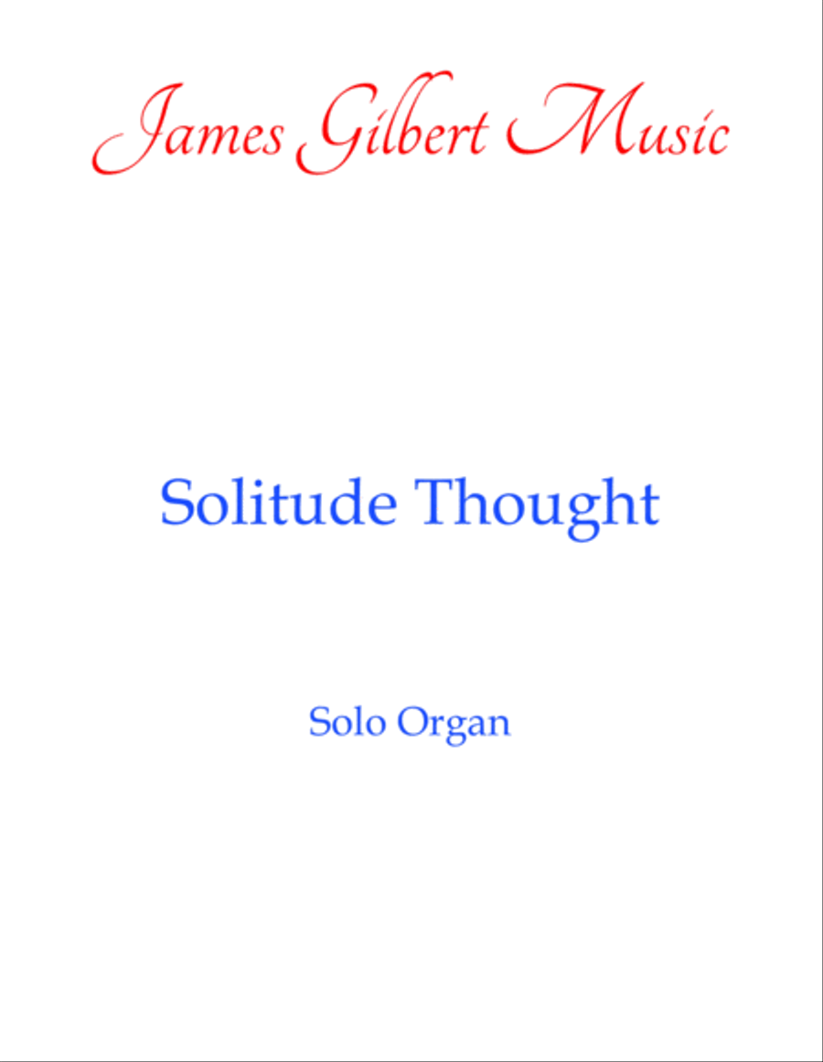 Solitude Thought Organ Solo scores gallery preview page 1