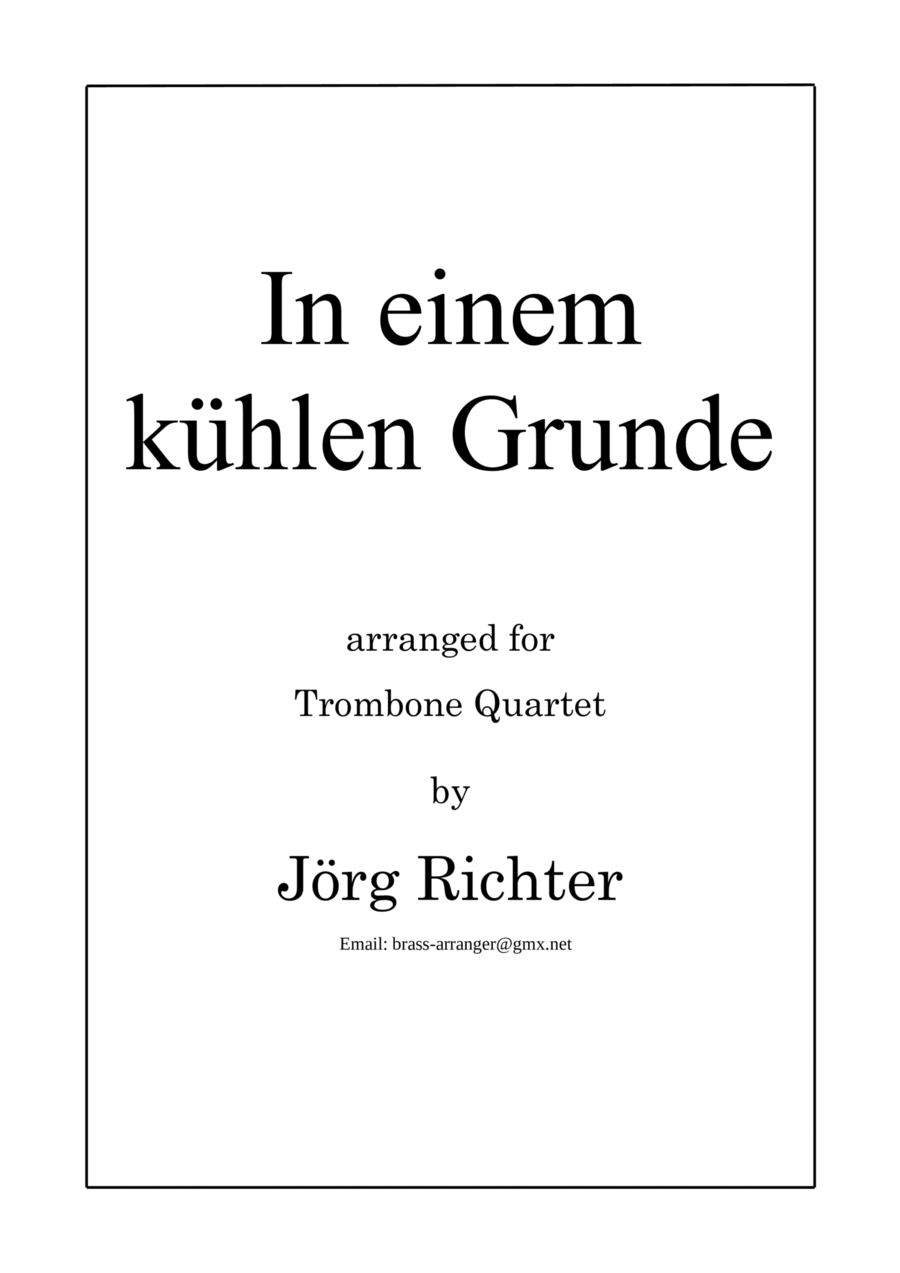 In einem kühlen Grunde for Trombone Quartet Brass Quartet scores gallery preview page 1