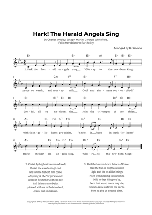 Hark! The Herald Angels Sing (Key of E-Flat Major)