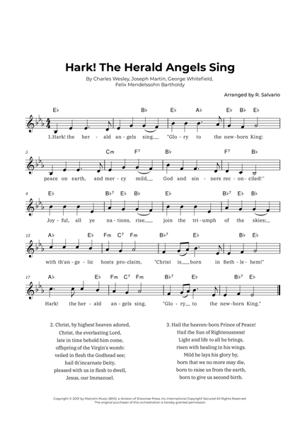 Hark! The Herald Angels Sing (Key of E-Flat Major) image number null