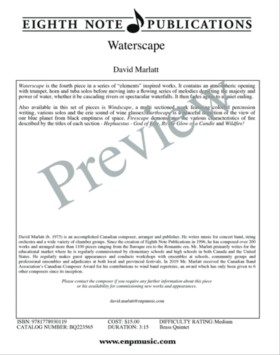 Waterscape Brass Quintet scores gallery preview page 2