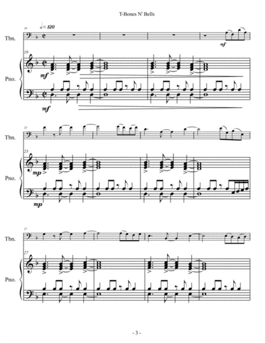 T-Bones N' Bells Piano scores gallery preview page 4