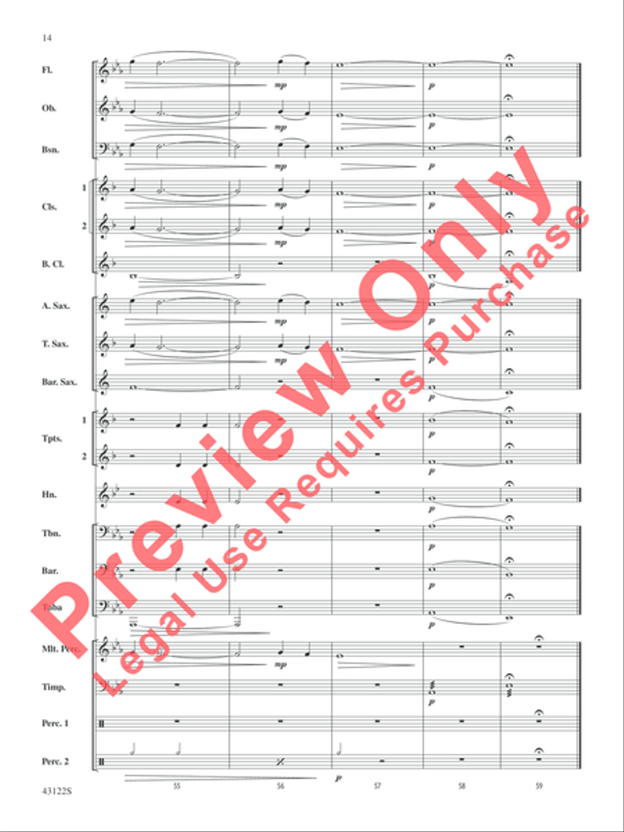 Clouds Concert Band scores gallery preview page 14