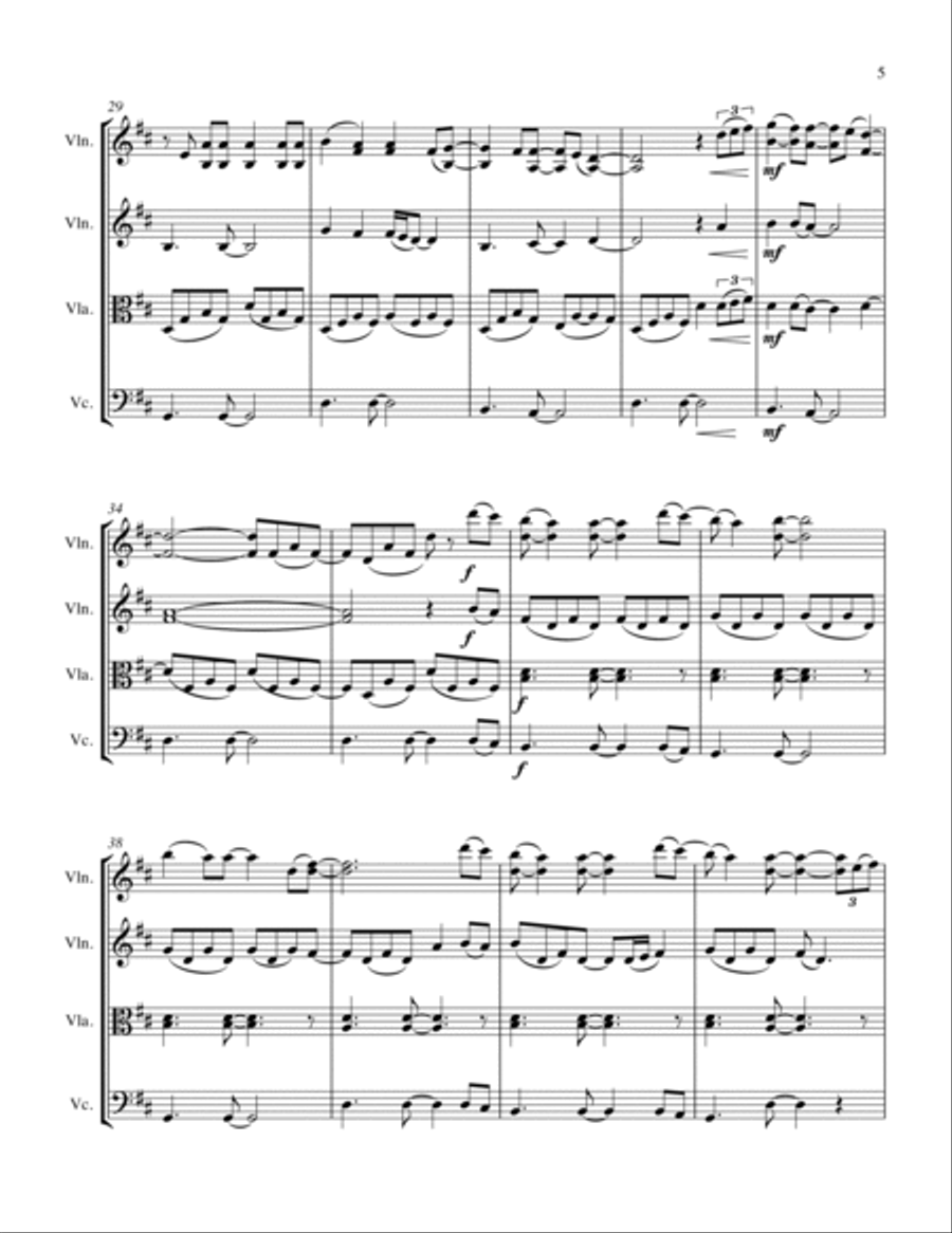 Fields Of Gold String Quartet scores gallery preview page 6