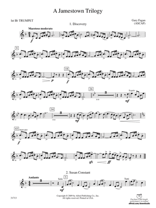 A Jamestown Trilogy: 1st B-flat Trumpet