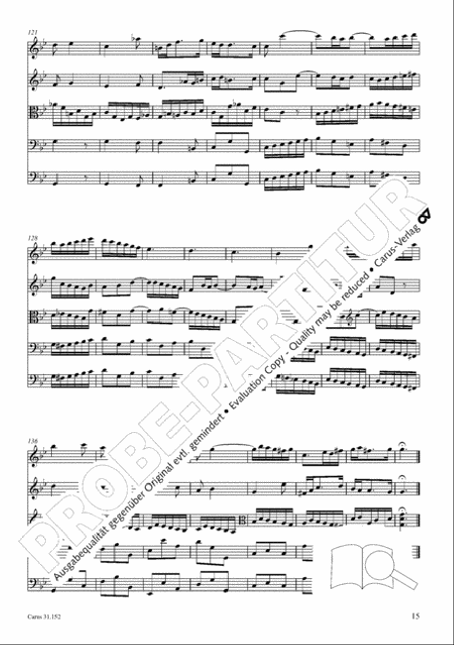 Walk on the path of faith (Tritt auf die Glaubensbahn) Orchestra scores gallery preview page 16