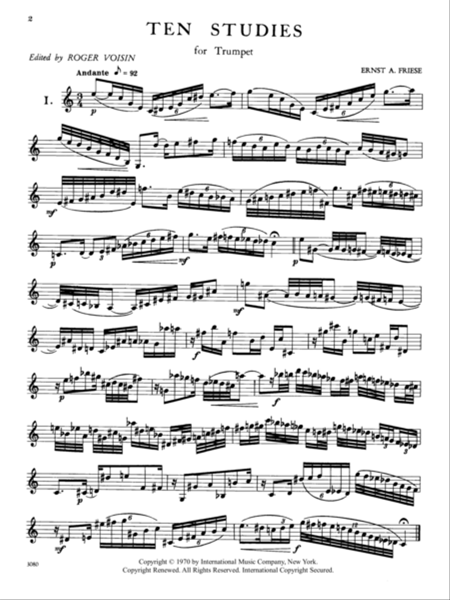 Ten Studies Ten Studies Trumpet Solo scores gallery preview page 2