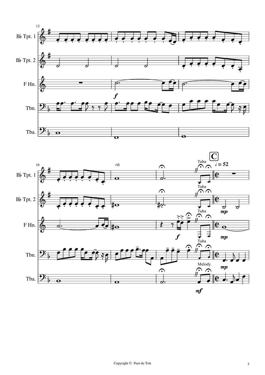 I Don't Believe In If Anymore Brass Ensemble scores gallery preview page 3