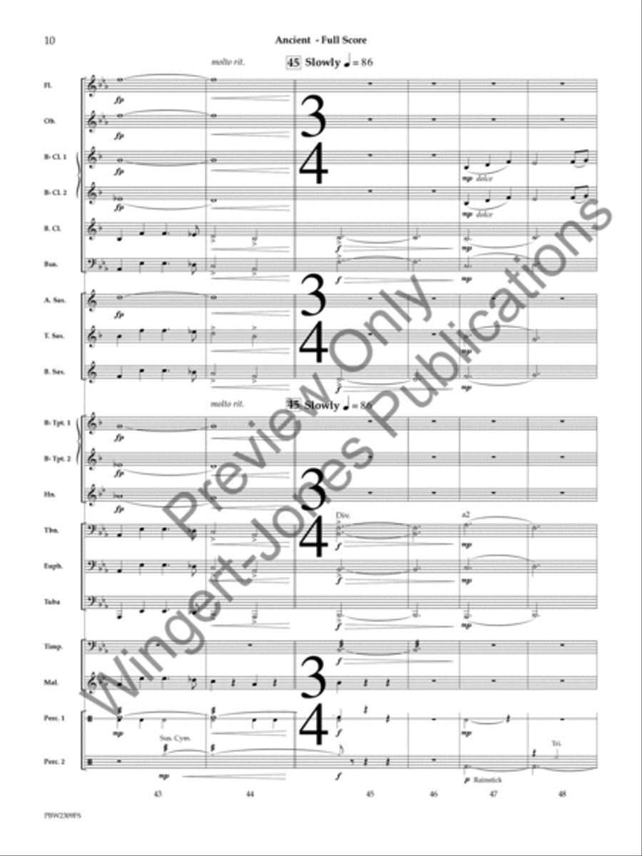 Ancient (Score) Ancient (Score) Concert Band scores gallery preview page 11