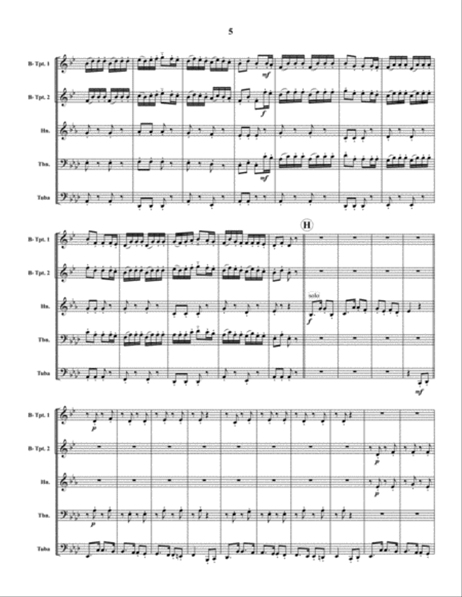 Patterson Polka Patterson Polka Brass Quintet scores gallery preview page 6
