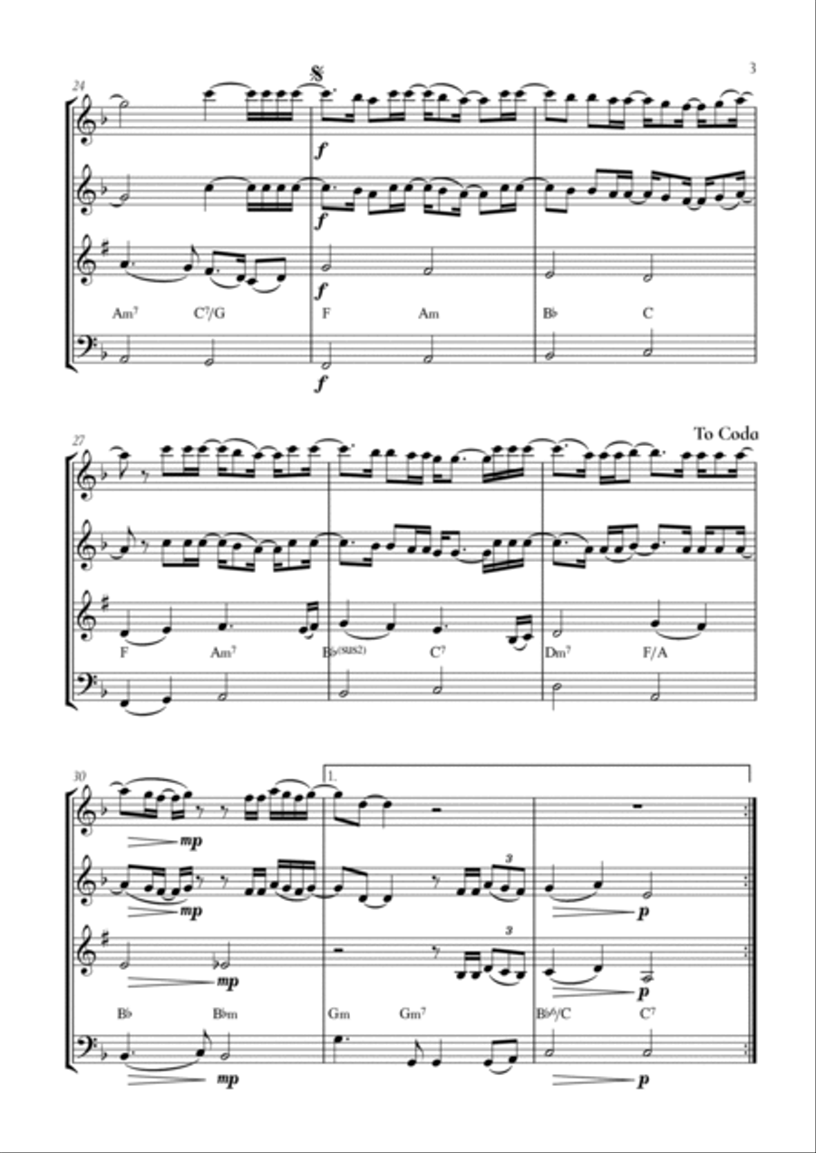 When We Were Young Woodwind Quartet scores gallery preview page 3