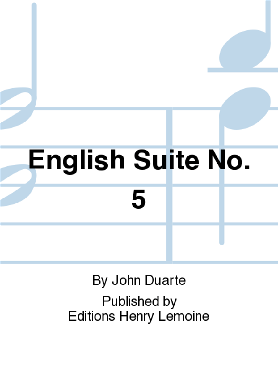 English suite No. 5 Guitar Ensemble scores gallery preview page 1