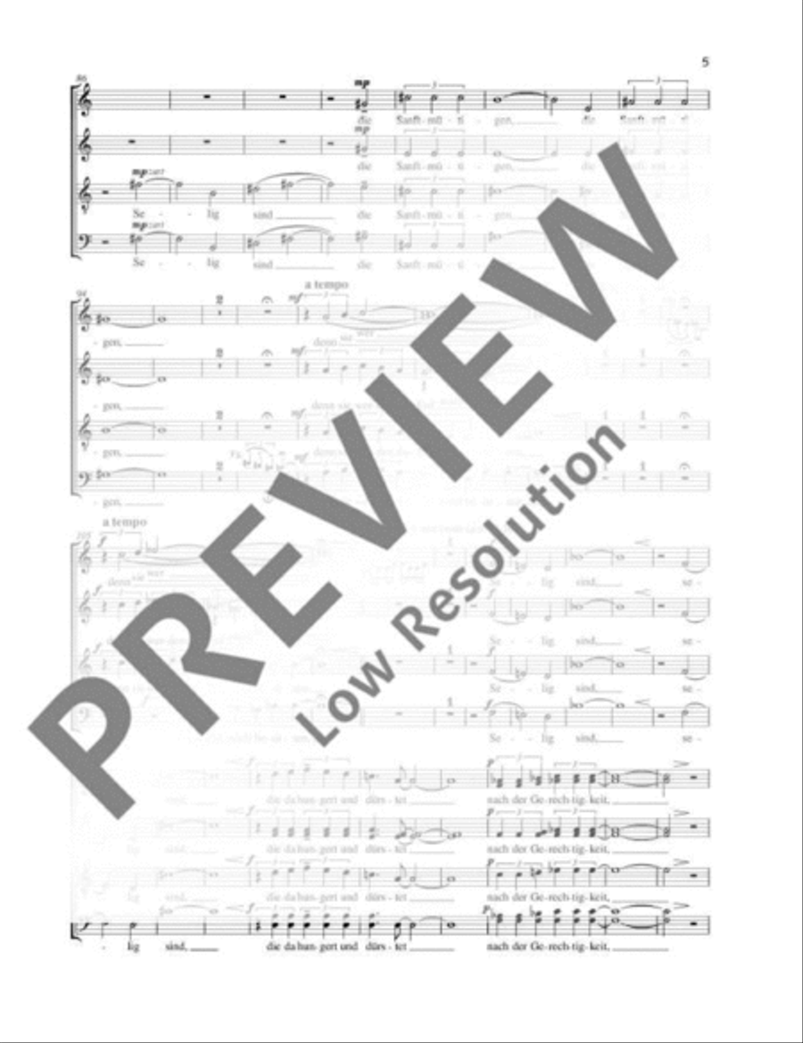 Die Seligpreisungen - in memoriam Leipzig 1989 Mixed Choir scores gallery preview page 6