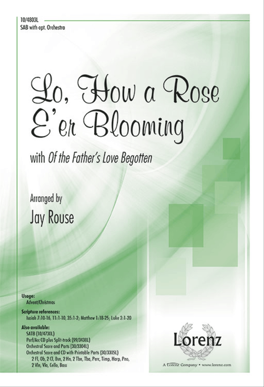 Lo, How a Rose E'er Blooming 3-Part scores gallery preview page 1