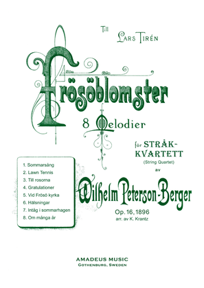 Book cover for Frösöblomster Op. 16 - 8 pieces for string quartet