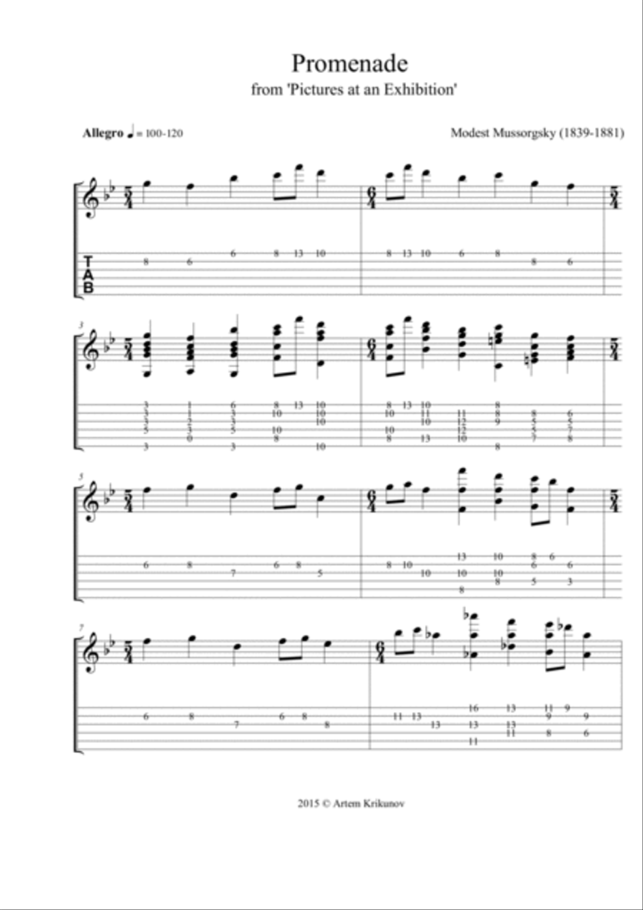 Promenade Promenade Classical Guitar scores gallery preview page 2