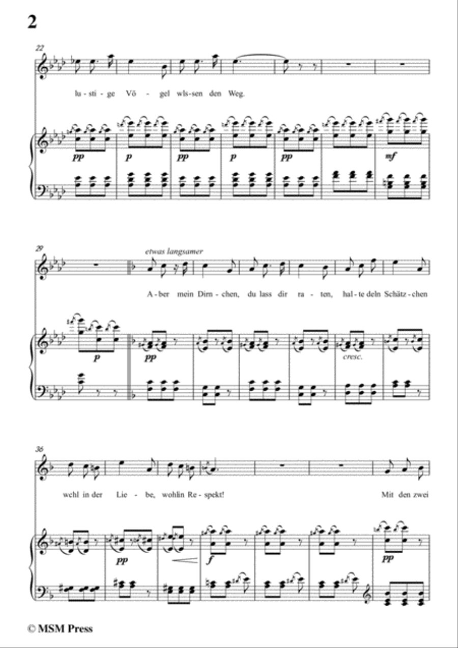 Wolf-Rat einer Alten in f minor,for Voice and Piano Voice Solo scores gallery preview page 4