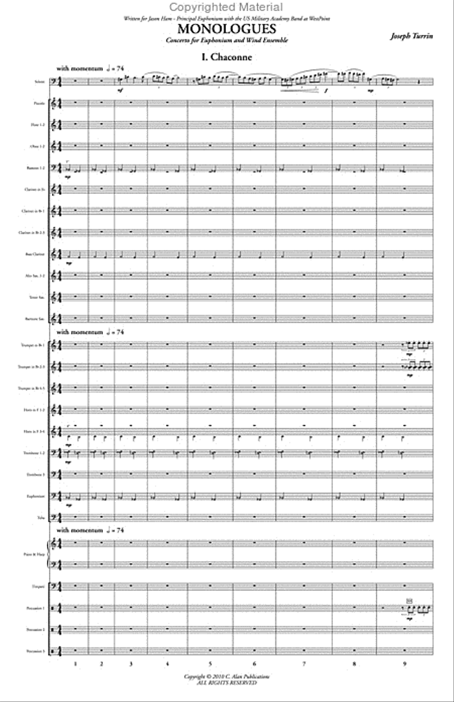 Monologues Concert Band scores gallery preview page 2