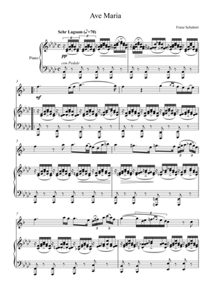 Franz Schubert - Ave Maria (Alto Saxophone Solo) - Ab key