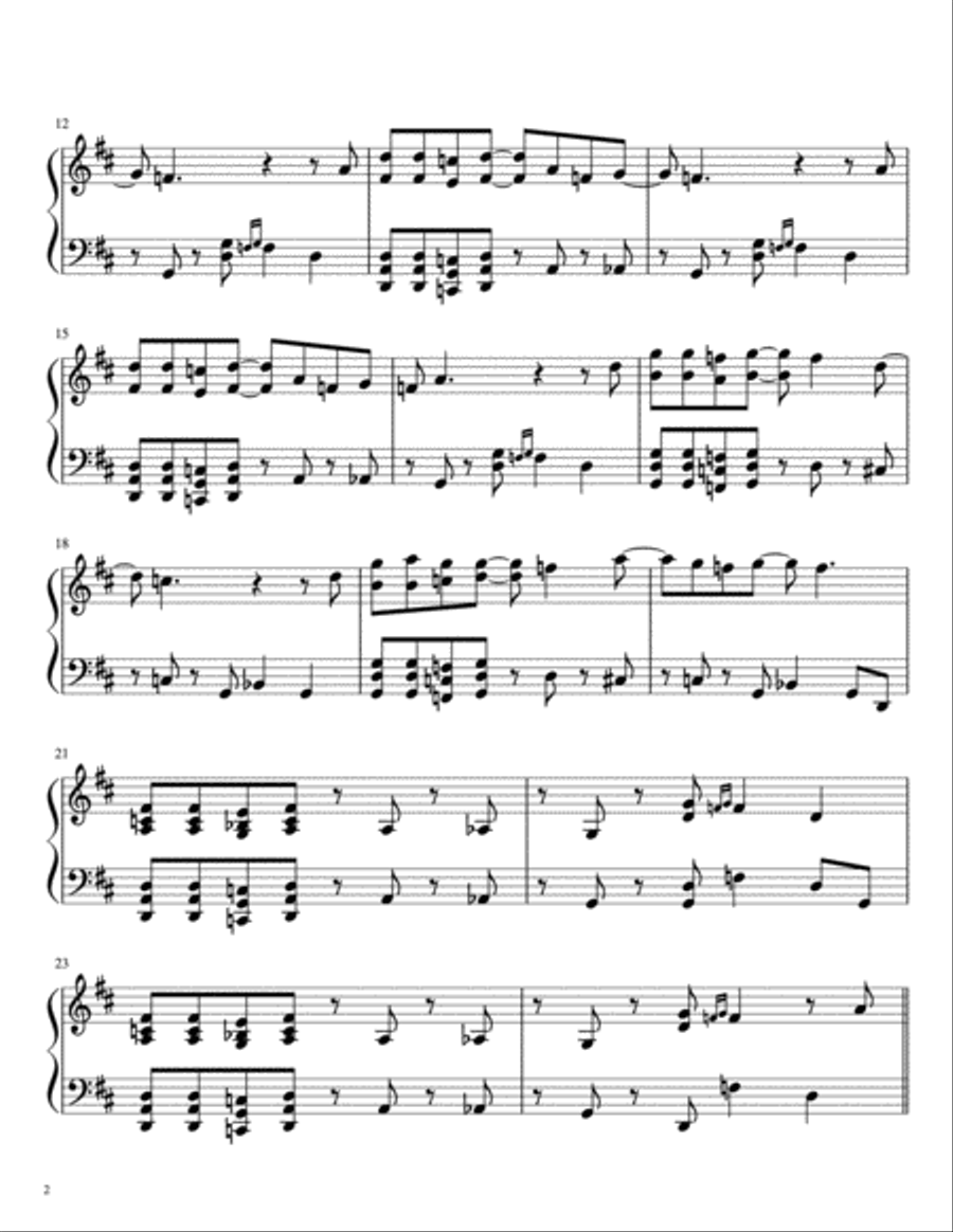 Sunshine Of Your Love Piano Solo scores gallery preview page 2