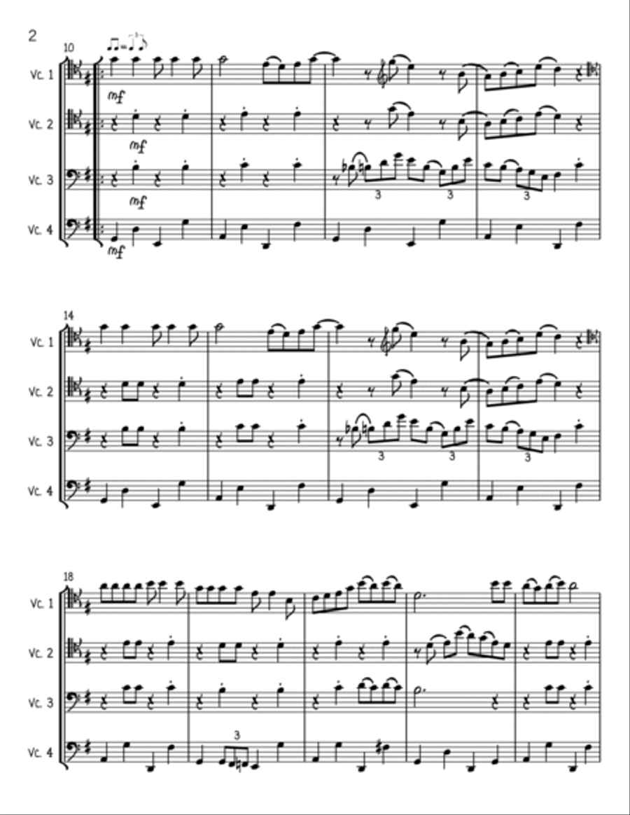 Always Look On The Bright Side Of Life String Quartet scores gallery preview page 2