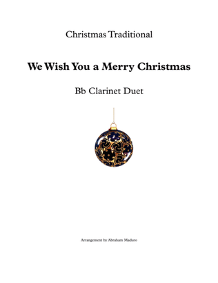 Book cover for We Wish You a Merry Christmas Bb Clarinet Duet-Score and Parts