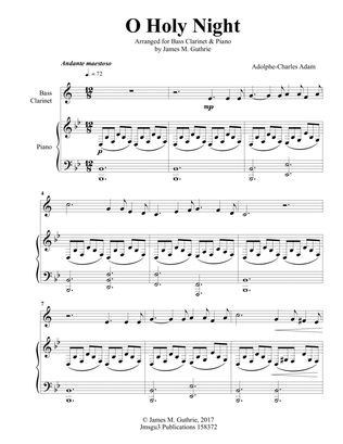 O Holy Night for Bass Clarinet & Piano