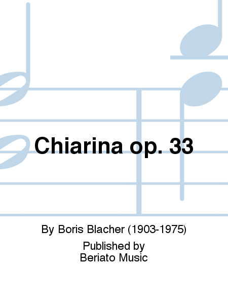 Chiarina op. 33
