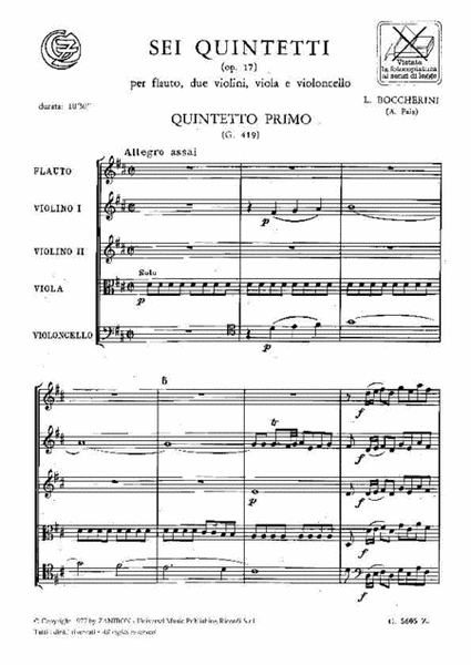 6 Quintet Op. 17