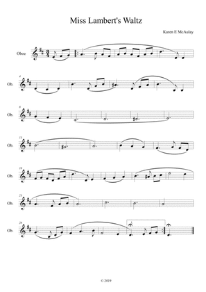 Miss Lambert's Waltz - oboe part