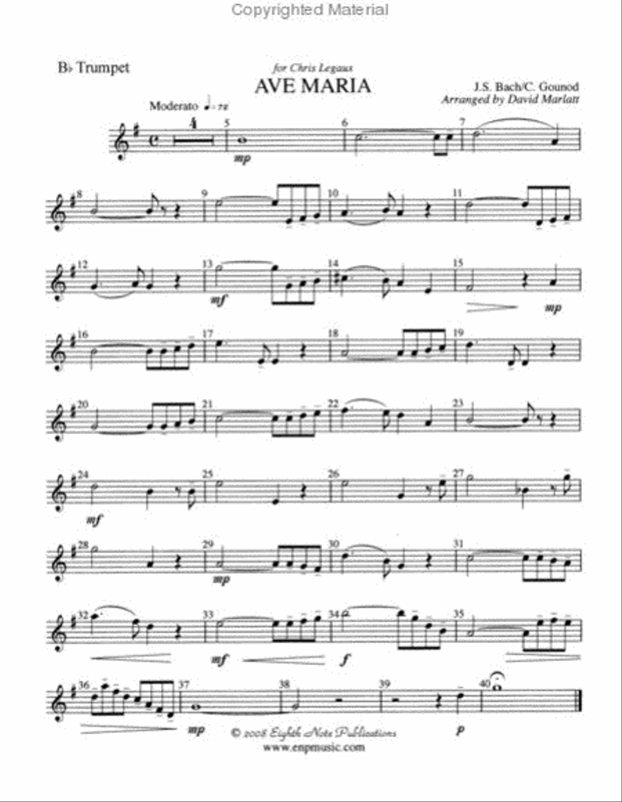 Ave Maria Brass Quintet scores gallery preview page 4