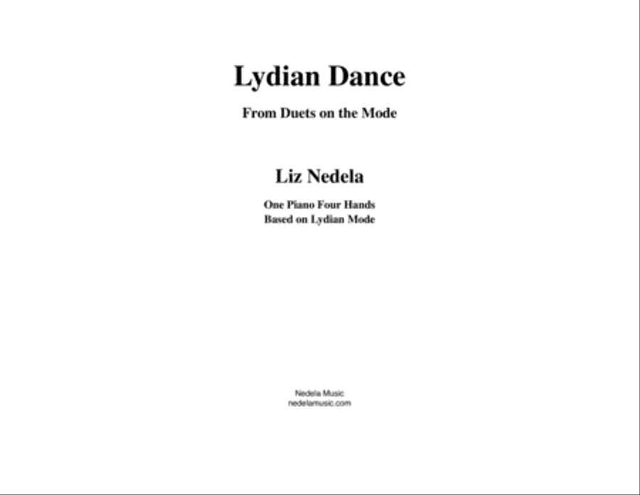 Duets on the Mode 4. Lydian Dance Set of Parts scores gallery preview page 1