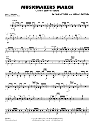 Musicmakers March (Clarinet Section Feature) - Percussion 1