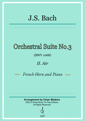 Book cover for Air on G String - French Horn and Piano (Full Score and Parts)