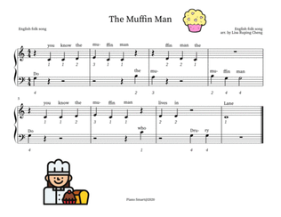 The Muffin Man beginners' piano