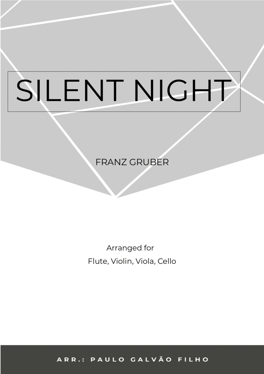 SILENT NIGHT - FLUTE, VIOLIN, VIOLA & CELLO Small Ensemble scores gallery preview page 1