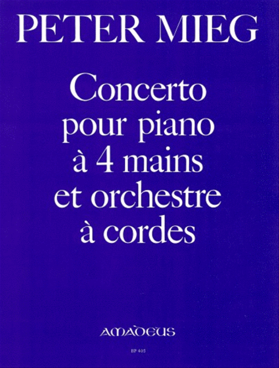 Concerto pour piano à quatre mains D flat major String Orchestra scores gallery preview page 1