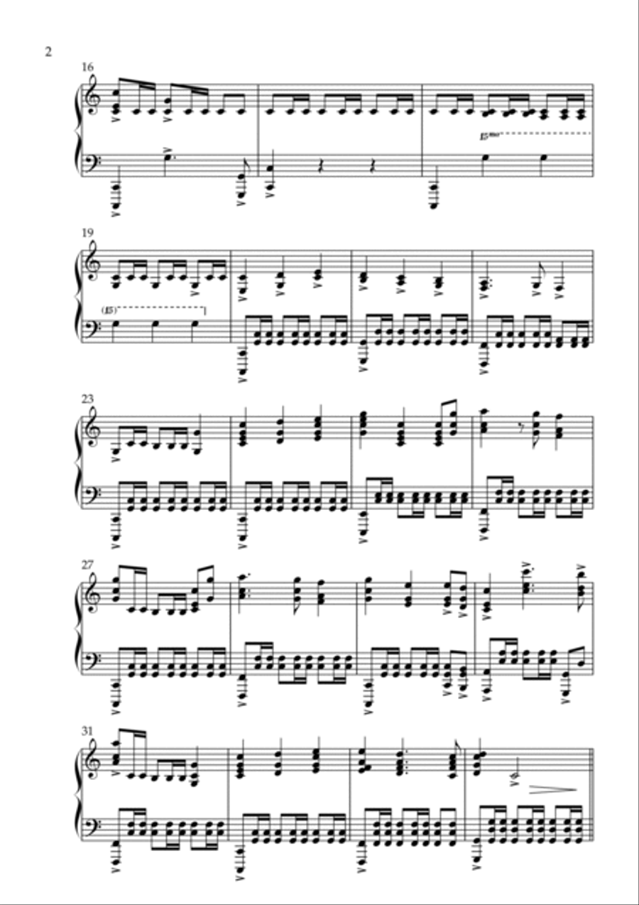 Homeland (Main Title) Piano Solo scores gallery preview page 2