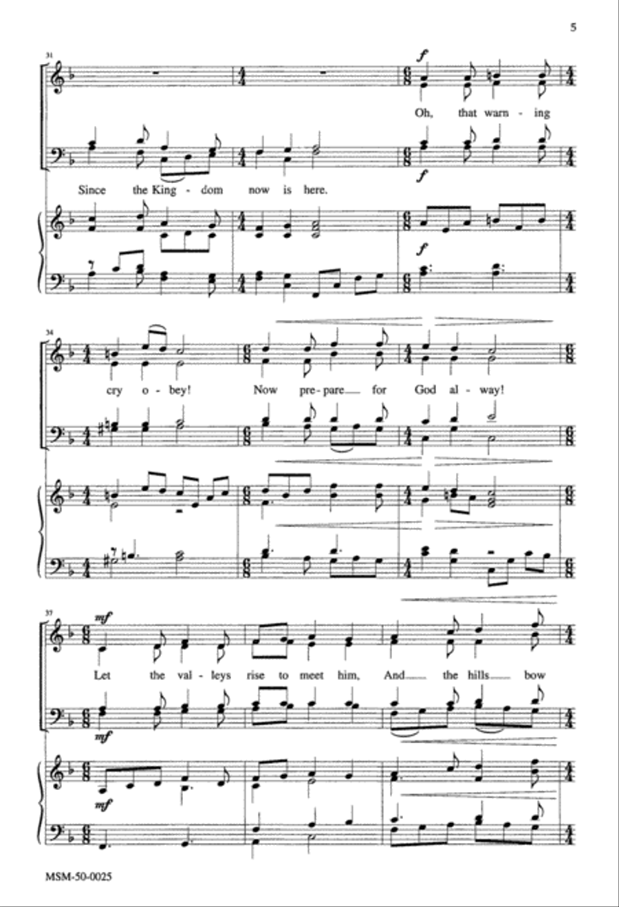 Comfort, Comfort Now My People 4-Part scores gallery preview page 4