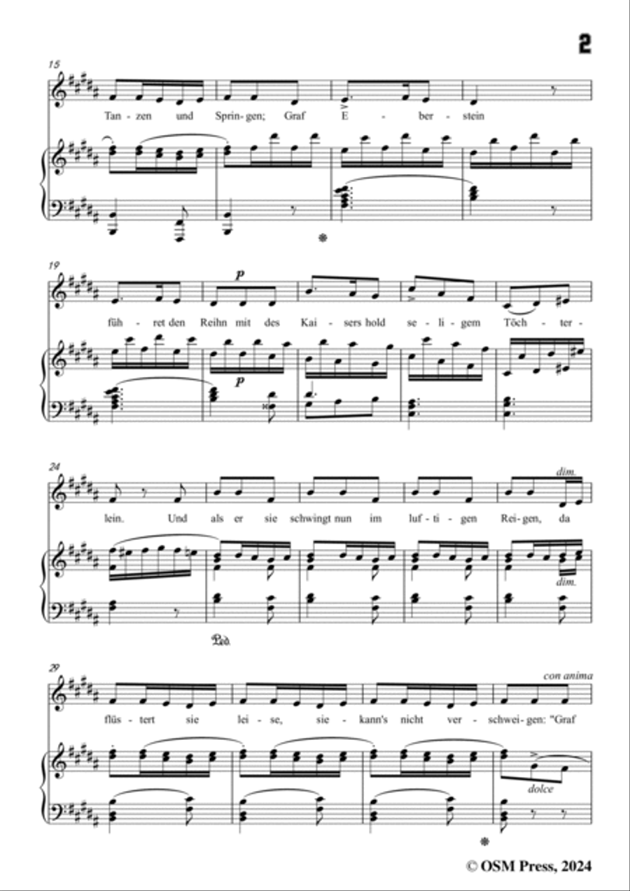 C. Loewe-Graf Eberstein(Zu Speier im Saale da hebt sich ein Klingen),in B Major Voice scores gallery preview page 3