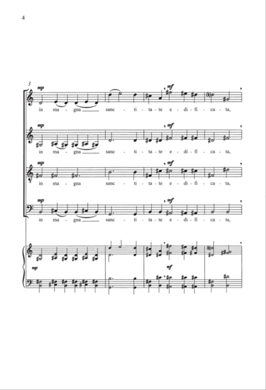 The Hildegard Motets: 4. O factura Dei 4-Part scores gallery preview page 4