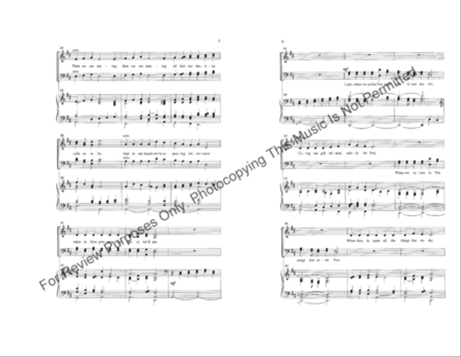 Lord, When We Praise You with Glorious Music 4-Part scores gallery preview page 3
