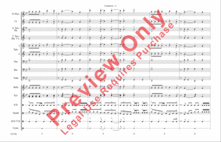 Livin' la Vida Loca Livin' la Vida Loca Marching Band scores gallery preview page 5