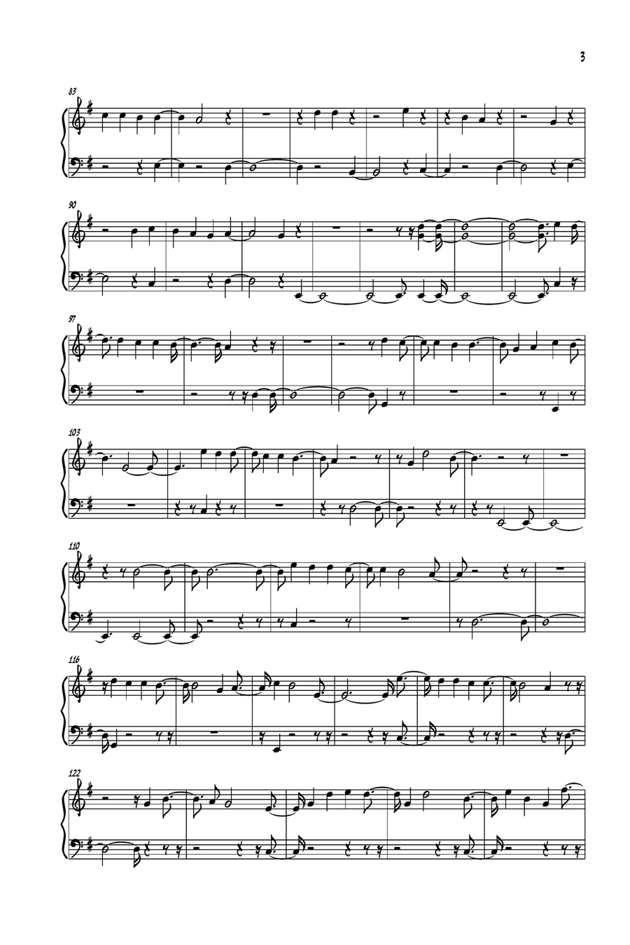 Hosanna Piano Solo scores gallery preview page 3